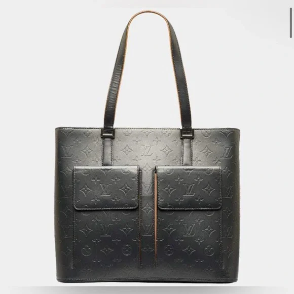 LOUIS VUITTON Black Monogram Mat Willwood Tote Bag - Picture 16 of 16